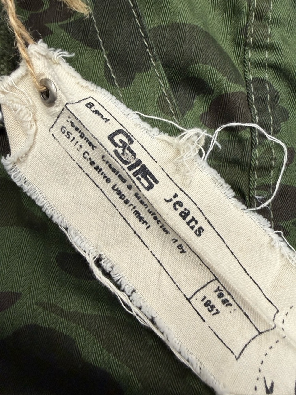 GS115 Men's Camo Cargo Shorts-Olive Green-NWT Size 34 - Picture 11 of 11